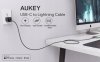 AUKEY CB-CL03 kabel Lightning - USB-C 2m MFi Apple USB-PD nylonowy oplot czarny